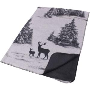 Plaid cerfs et forêt