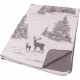 Plaid cerfs et forêt
