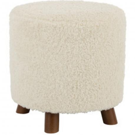 Pouf mouton pied bois