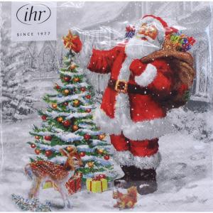 Paquet serviettes santas xmas tree