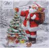 Paquet serviettes santas xmas tree