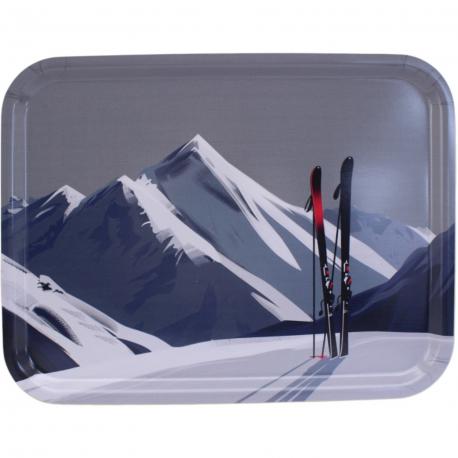 Plateau imprimé skis
