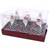 Lot de 6 bougies pere noel