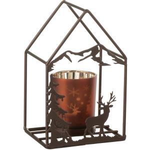 Photophore maison cerf