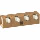 Lot de 4 petites tasse avec soucoupe bois