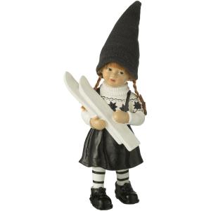 Petite fille chapeau en noir et blanc