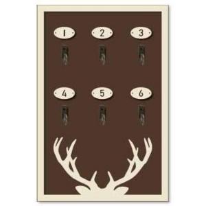 Panneau bois cerf 6 clefs