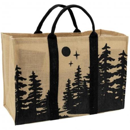 Sac à buche jute forêt