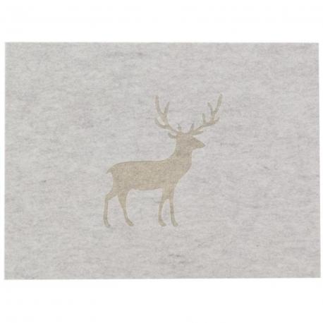 Lot de 6 sets de table feutrine cerf