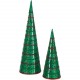 Set de 2 sapins cônes déco