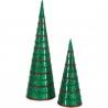 Set de 2 sapins cônes déco