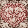 Toile sur chassis coeur ours rouge et brun Toile sur chassis coeur ours rouge et brun
