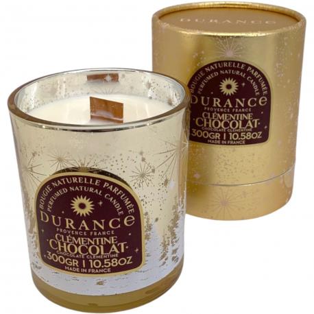 Bougie parfumée clémentine/chocolat 300g