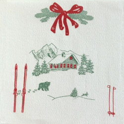 Serviette papier décorée - Ma cabane | 40x40