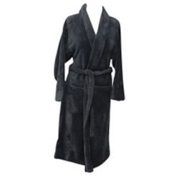 Long Fleece Unisex Adult Kimono - Gris carbone | Taille m