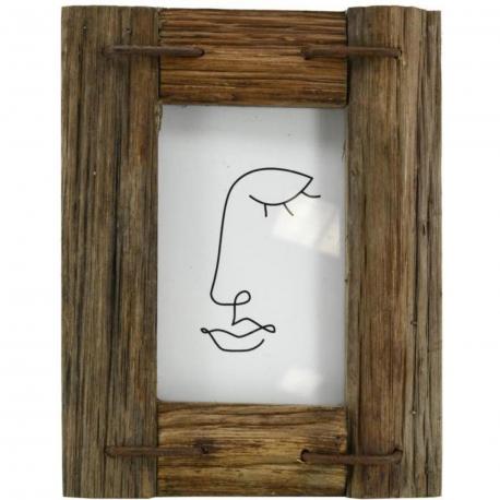 Cadre  photo vieux bois