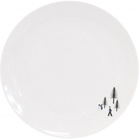 Assiette à dessert  heart in the snow