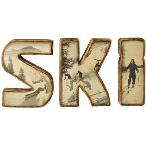 Lettres ski bois photos