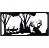 Plaque murale décor cerf et biches