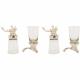 Lot de 4 shooter tête de cerf