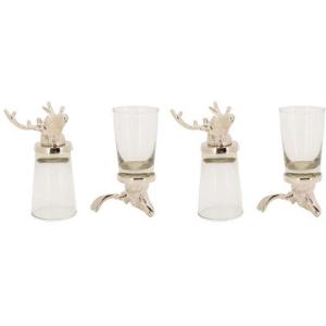 Lot de 4 shooter tête de cerf
