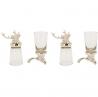Lot de 4 shooter tête de cerf