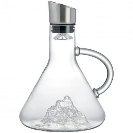 Carafe verre fond montagne 3d