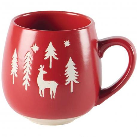 Mug motif sapins et cerf