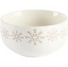 Bol motifs flocons blanc/beige