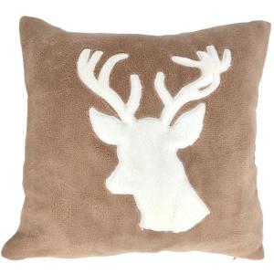 Coussin cerf fausse fourrure