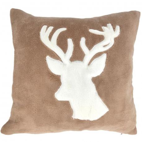 Coussin cerf fausse fourrure