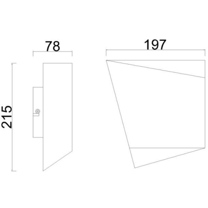 Applique LED asimmetrica