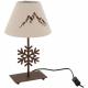 Lampe métal flocon sommets