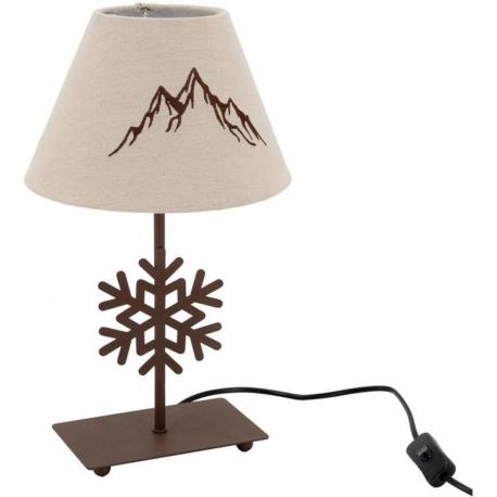 Lampe métal flocon sommets