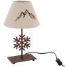 Lampe métal flocon sommets