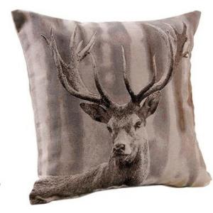 Grand coussin cerf sepia