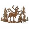 Déco murale cerf montagnes