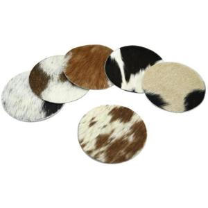 6 sous-verre peau de vache