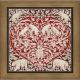 Toile sur chassis coeur ours rouge et brun