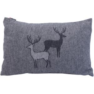 Coussin couple de cerfs gris