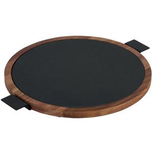 Plateau en acacia et ardoise