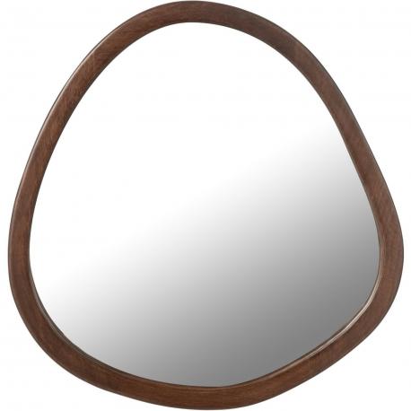 Miroir galet manguier brun