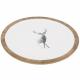 Plateau rond manguier laque cerf