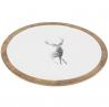 Plateau rond manguier laque cerf