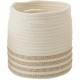 Panier cylindre coton blanc