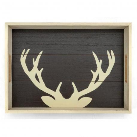 Plateau bois cerf