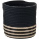 Panier cylindre coton noir