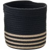 Panier cylindre coton noir