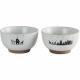 Set de 2 bols bicolores motifs hiver