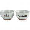 Set de 2 bols bicolores motifs hiver